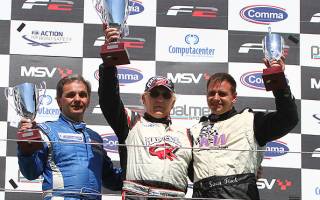 Podium Rennen 1- Ulrich Becker, Pertti Kuismanen, Sven Fisch